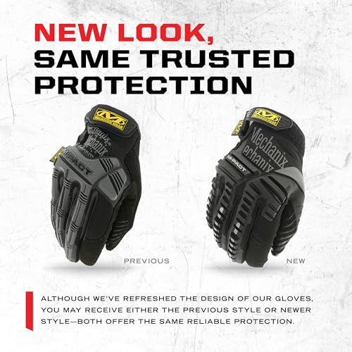 Mechanix Wear M-Pact Touchscreen Work Gloves, Large, Black - color: Black/Grey, size: Large