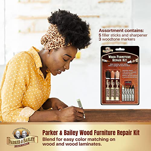 Parker & Bailey Wood Furniture Repair Kit, 3 Count