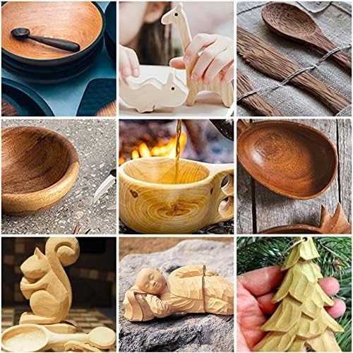 Wood Carving Kit,23pcs Wood Carving Tools with 4 Wood Carving Knives 6 Detail Knives 6 Basswood Blocks,Square Handle Design Whittling Kit DIY Hobbies for Beginners Adults Kids Hobby(NewSet2) - size: 4PCS Flat Handle & Square Basswood