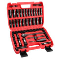 LLNEDL 3/8" Drive Impact Socket Set 95Pcs, Spark Plug Socket (5/8", 13/16") - color: Red Case
