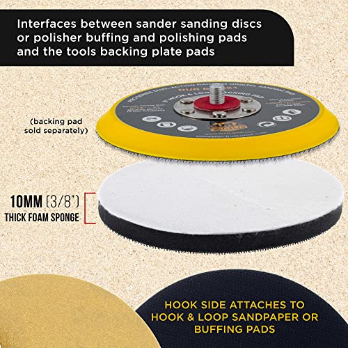 Dura-Gold Pro Series 5" x 10mm Soft Density Sanding Interface Pad, 2 Pack - style: 5" - No Hole