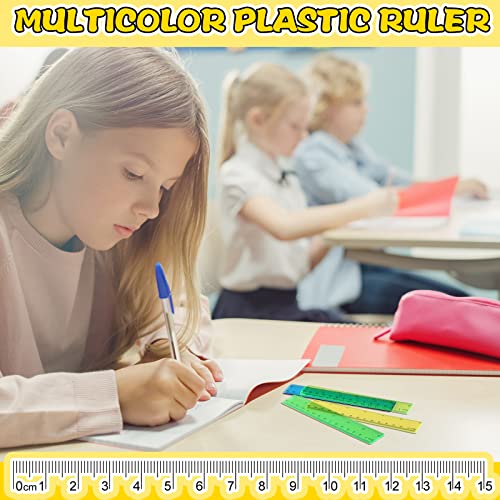 Teling 192 Pack Rulers Bulk for Classroom,Kids School Supplies,6 Inch - size: 6 Inch