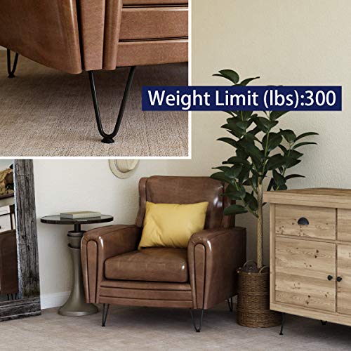 SMARTSTANDARD 6 Inch Heavy Duty Hairpin Furniture Legs, Black 4PCS - color: Black, size: 6 Inch