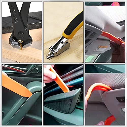 8 Pcs Upholstery and Construction Staple Remover, Tack and Nail Puller for Easily Removing All Kinds Staples, Carpet Remover for Furniture Floor Photo Frame Carton