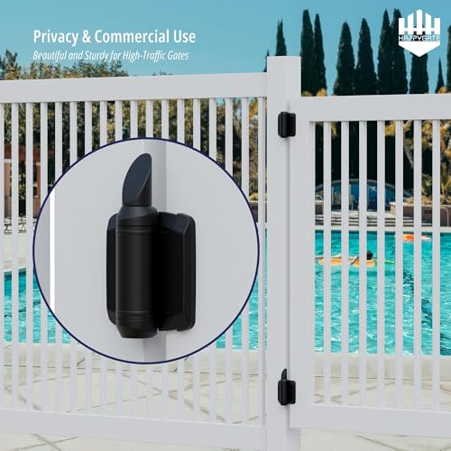 Self Closing Gate Hinges Adjustable Tension with Safety Cap, 2Pcs