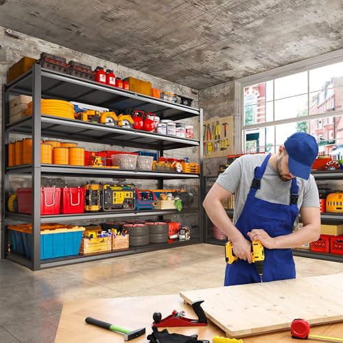 REIBII 78" H Garage Shelving,Heavy Duty Storage Shelves for Basement - size: 5-Tier,55" W x 26" D x 78" H