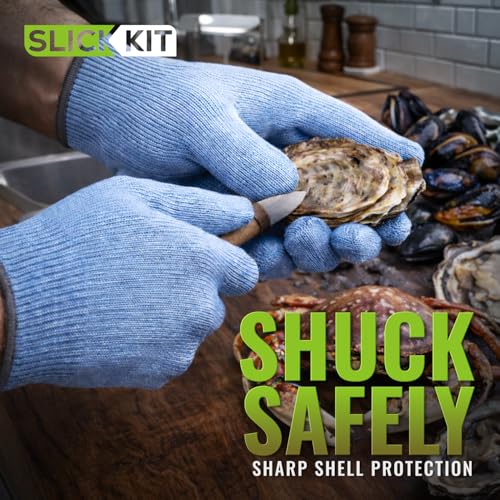 Superior ANSI A6 Cut Resistant Gloves, 100% Food Safe‘BLUE’,Large - size: Large/9