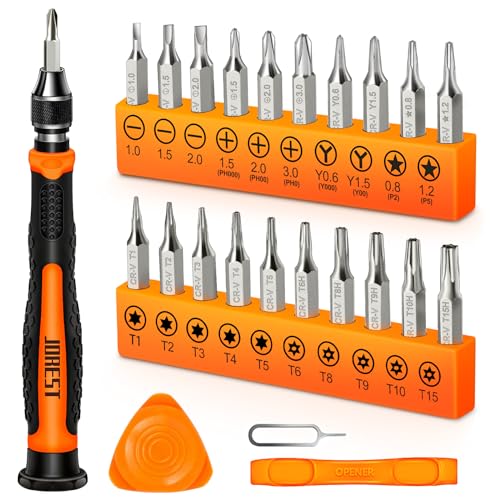 JOREST 24Pcs Small Precision Screwdriver Set with Torx T5 T6 T8 T9, Y00, P5 - style: 24 in 1
