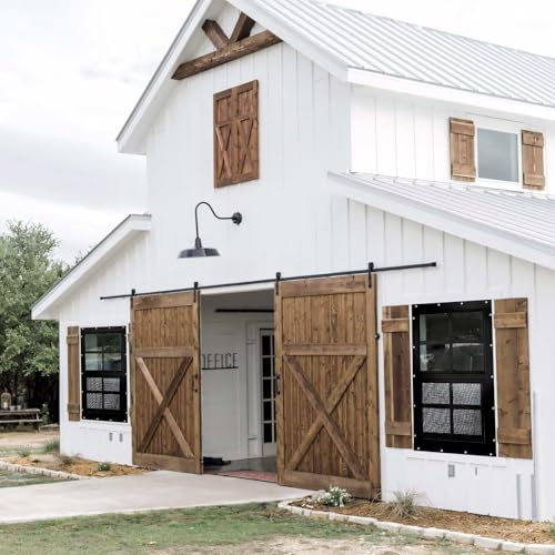 2 Pack Shed Windows, Chicken Coop Windows, 24" x 36" Black - color: Black, size: 24" x 36"