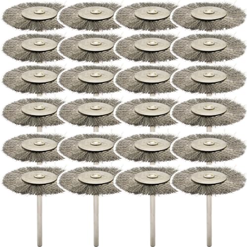 20PCS T-Shaped Wire Brushes - Metal Rust Removal, Polishing, Cleaning - 38mm Diameter, 3mm Shaft - Removes Burrs, Dust, and Oxide Layer - Handles Rough Surfaces - Designed for Industrial and DIY Use - style: Wire Brush T-shaped 3*38mm 20PCS