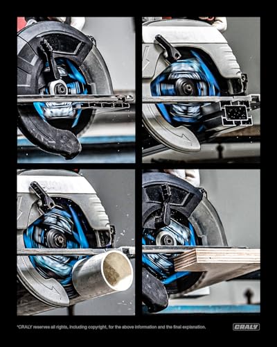 CRALY 4-1/2 Inch 42 Teeth Aluminum and Non-Ferrous Metal Cutting Circular Saw Blade, 3/8 mm Arbor, Carbide Tipped, Thin Kerf, Black Ice™, for Thin Aluminum, Plastic, Composite(C0442AL) - size: 4-1/2", 3/8" arbor, 42T