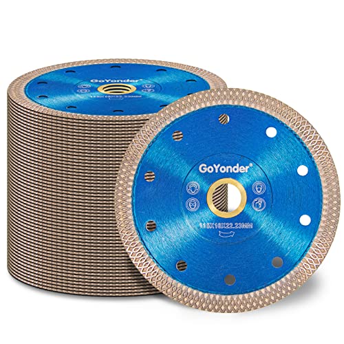 GoYonder 4.5 Inch Super Thin Diamond Saw Blade for Cutting Porcelain Tiles,Granite Marble Ceramics (4.5" -Blue (50 pcs)) - size: 4.5" - Blue (50 Count)