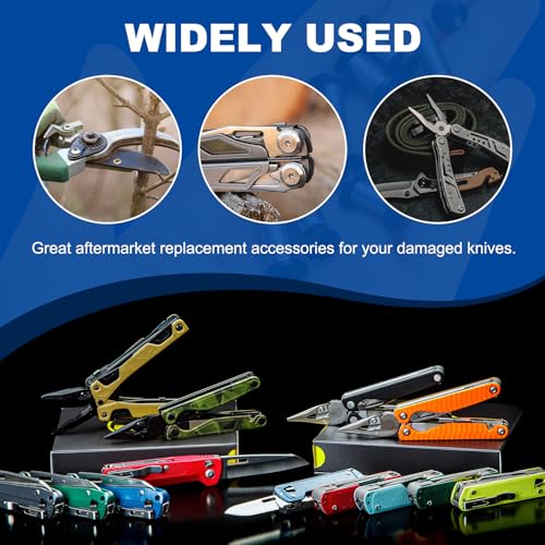 HARFINGTON 10pcs Knife Handle Screws 5 x 16mm M4 Torx Sink Head Stainless Steel Pocket Knife Pivot Pin Folding Knives Bolts Fasteners for Blade Fixing, Black/Silver - size: 5 x 16mm