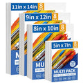 FIXSMITH Canvas Boards for Painting Multi Pack- 5x7,8x10,9x12,11x14 (8 of Each),Set of 32, 100% Cotton Primed Canvas Panels for Acrylic, Oil, Art Supplies for Kids, Adults, Beginners - size: 5x7, 8x10, 9x12, 11x14