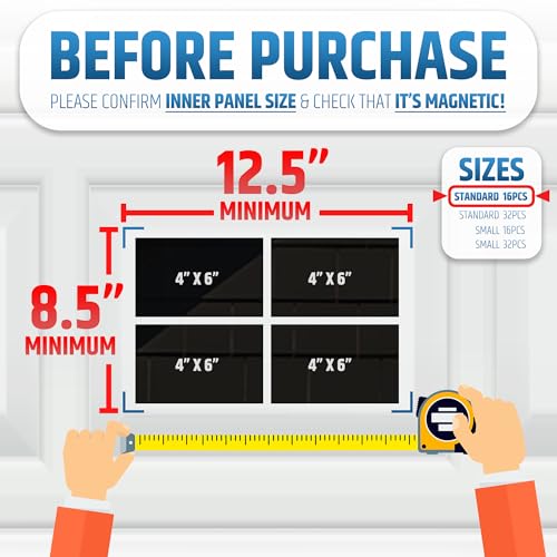 Strong & Glossy Magnetic Garage Door Windows - Fits 1 Car Garage - Looks Like Real Window Panels/Faux Panes - Decorative Hardware Kit - Easy to Align & Will Never Fall (Upgraded Magnets) | 16pcs 4"X6 - style: 16pcs Magnetic Windows