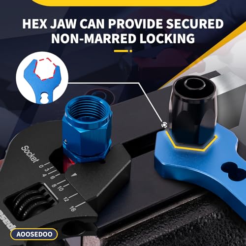 Adjustable AN Fittings Wrench AN Wrench for AN Hose Fitting Adapters AN Fitting Tool 3AN-16AN Lightweight Aluminum Black. With a Double Hose End Fitting Wrench 6AN Socket-AN8 B-nut Blue - color: Black & Blue