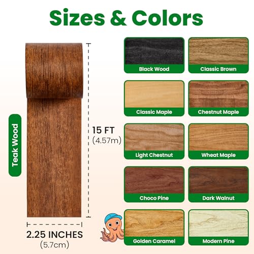 ECOHomes Wood Grain Repair Tape (Teak Wood, 2.25 Inch x 15 Feet) - color: Teak Wood, size: 2.25 Inch By 15 Ft