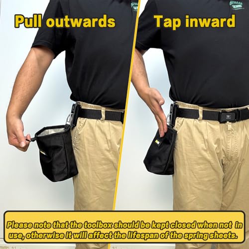 [MAGG HEVI] Nail & Screw Pouch with Belt Clip, Tools Organizer Pouch Bag with Snap Spring Closure for Men, Electrician, Carpenter, HVAC Tech, Technician, Handy Man, Plumber and Contractor