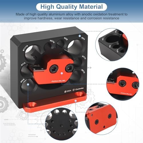 Dowel Maker Jig Kit, Imperial 8-Hole Adjustable High-Speed Carbide Inserts