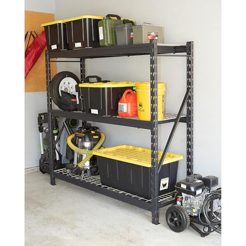 Ironton 3-Tier Steel Shelving Rack, 6,000-Lb. Total Capacity | 2, 000-lb. capacity per shelf, Garage and workshop organization, Accessible storage, Heavy-duty shop use - size: 3 Tier