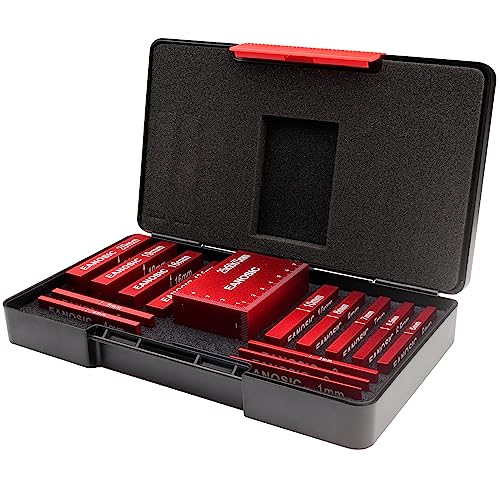 EANOSIC Metric Setup Blocks Height Gauge Set, 15pcs Precision Aluminum Setup Bars Guage Block Set for Router and Table Saw Accessories Woodworking Set Up, Bars Include Laser Engraved Size Markings - style: 15 Pcs-METRIC
