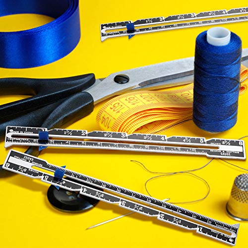 Frienda 6 Pcs Sewing Ruler Sliding Gauge Stainless Steel 12 Inch