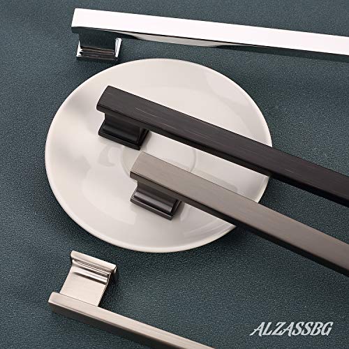 Alzassbg Brushed Black Nickel Cabinet Pulls and Handles 10 Pack, AL3061BBN - color: Brushed Black Nickel, size: 6-1/4" Hole Center