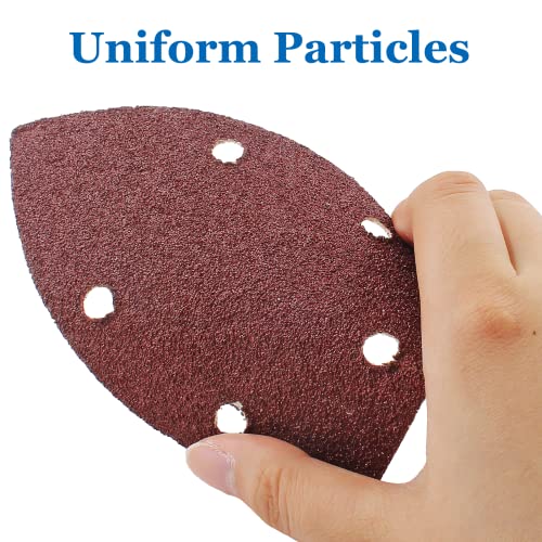 25 Pcs Mouse Detail Sander Sandpaper, 60 Grit, 5 Hole - size: 60 Grit - 25 Pcs
