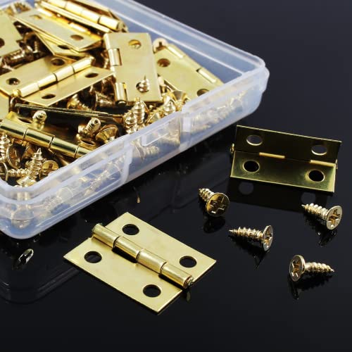 Small Hinges, 18 x 15 mm, Retro Brass, 30 Pcs - color: Gold(30pcs), size: 18 x 15mm