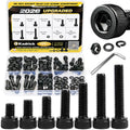 KADRICK 125PCS M6 Screws Kit,Hex Socket Head Cap Bolts Nuts Washers Kit - size: M6 125Pcs