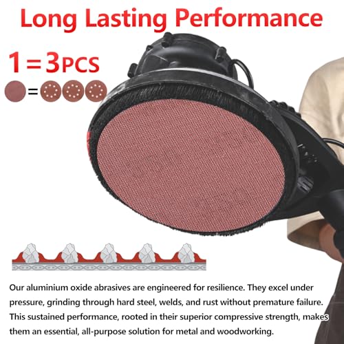 25 Pcs 9 Inch Mesh Sanding Disc Assortment for Drywall Sander | 80 120 180 240 320 Grit, Hook and Loop Anti-Clogging Dust Free Round Sandpaper for Wall and Popcorn Ceiling Removal - style: 9 Inch