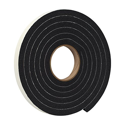 Duck Brand Self Adhesive Foam Weatherstrip Seal for Extra Large Gaps, 3/4-In x 1/2-In x 10-Ft, 1 Roll, 284426