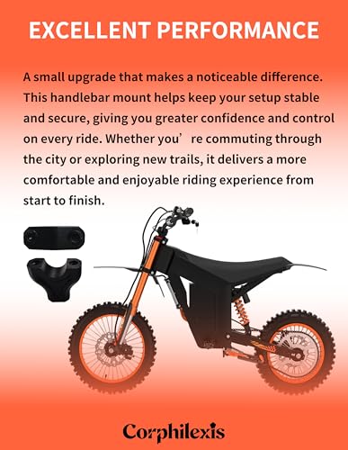 2PCS Ebike Handlebar Mount Bracket, Black Aluminum Alloy Handle Bar Clamp Compatible with Tutto Tutti Soleil01 Soleil01 GB Electric Motorcycle, Heavy Duty Vibration Dampening Handlebar Support