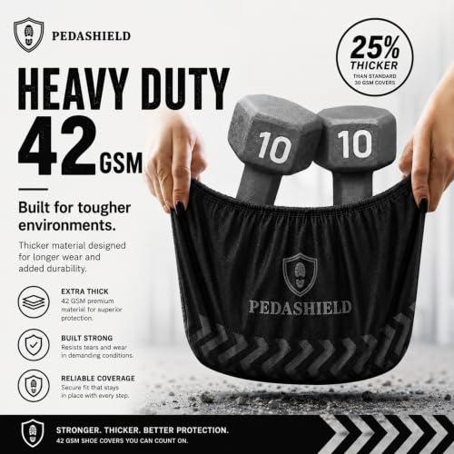 110 Pack Disposable Boot & Shoe Covers, Non-Slip Waterproof, Black - color: Black