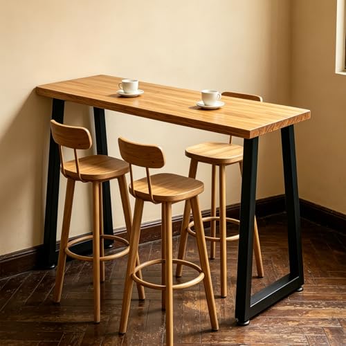 36 Inch Metal Bar Table Legs Set of 2 Black - size: H36" T1