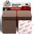 PHIXBEAR 2" Non-Slip Furniture Pads with Silicone Gripper Dots,16 Pcs