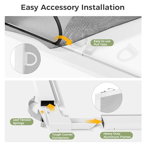 FLYZZZ 2-Pack Window Screen Frame Kit, Heavy-Duty DIY Window Screen Replacement Kit up to 36" x 36" with Upgraded Aluminum Frame (125g/m), Full Tool Set & Easy-Install Clips - size: 36" x 36"