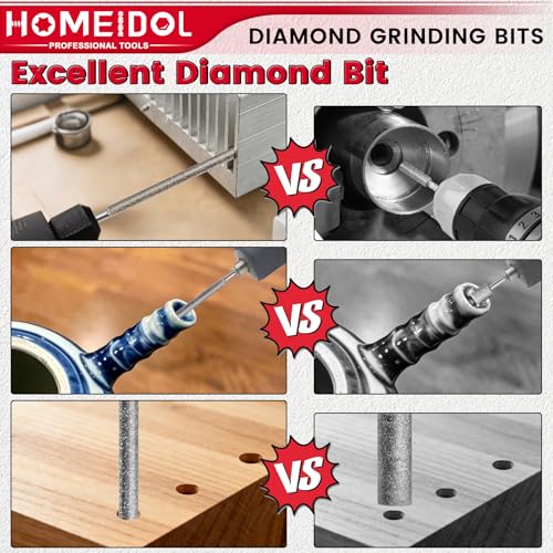 8Pcs 120Grit Long Diamond Grinding Bit for Dremel Bits L 4" 1/8" Shank - style: Style 4