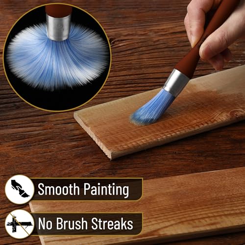 Bates- Trim Brush, 0.75 Inch, Edge Painting Tool, Trim Paint Brushes, Trimmer Edger, Trim Brush - color: Soft Mauve, size: 0.75 inch, 1 Pack
