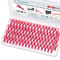 TICONN 100 Pcs Nylon Spade Connector Kit, Insulated Crimp Wire Connectors - style: Male Red 100 Pcs