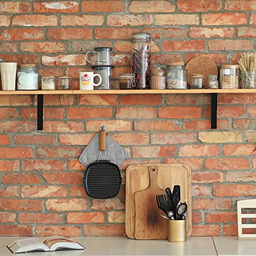 1/4" Thk Heavy Duty Shelf Brackets, 12.25" X 6.25", 4 Pack - Max. 110lb - size: 12.25"X6.25"