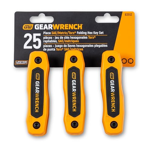 GEARWRENCH 25 Piece SAE/Metric/Torx® Folding Hex Key Set - 83512