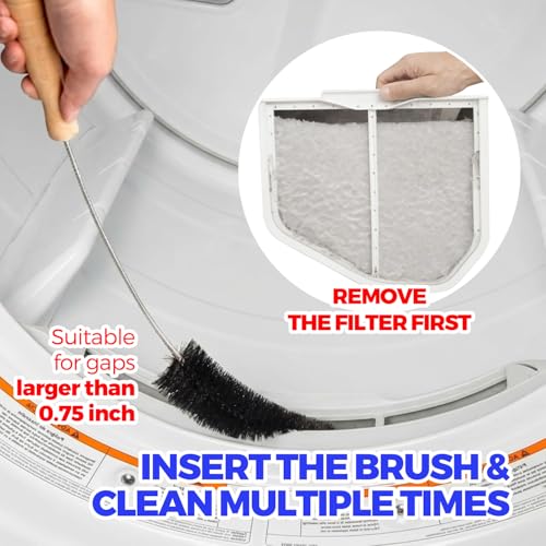 Holikme Dryer Vent Cleaner Kit, 3 Pcs Replacement Lint Brush for Vent Trap - size: Standard 2Pack