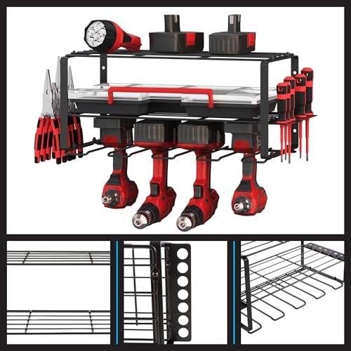 Stalwart 3-Tier Power Tool Organizer Garage Shelving Unit - size: 3 Tier