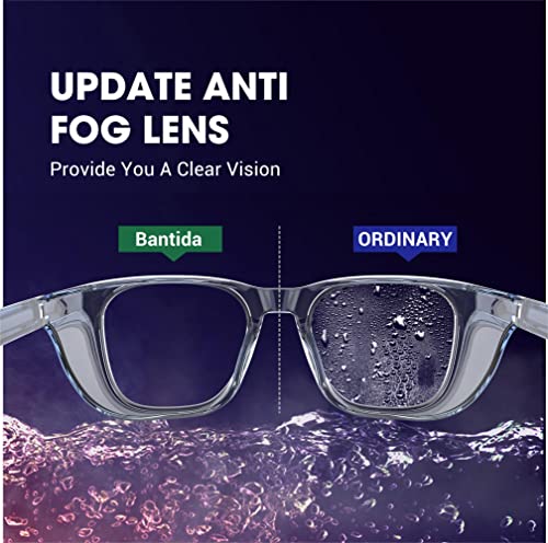 Safety Glasses Anti-Fog Eye Protection Blue Light Blocking Glasses for Women Men - color: Blue