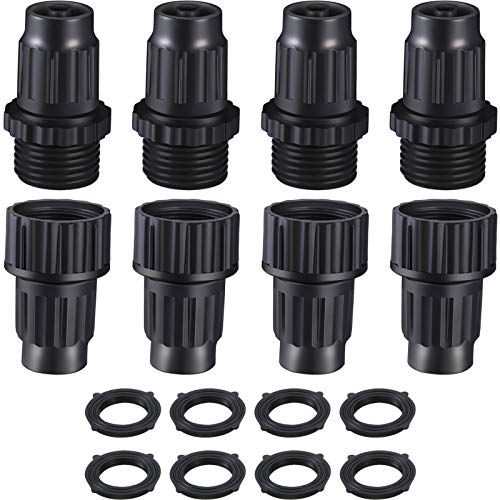 Mudder 4 Sets Garden Expandable Hose Repair Kit, 3/4 Inch