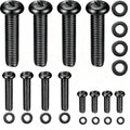 Universal TV Mounting Hardware Kit M4 M6 M8 Stainless Steel Screws Washers for VESA Wall Mount TV and Monitor Bracket Fixing 24Pcs Black - color: Matte Black