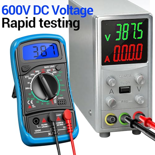 ANENG Digital Multimeter with Case, AC/DC Voltmeter, Ammeter and Ohmmeter - color: Blue