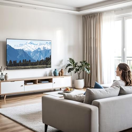 Ultra Slim TV Mount Slim Fit Wall Mount for 43 to 85 inch 2021 Samsung Neo QLED, Q SeriesTVs, Crystal UHD TVs, The Frame TV (excluding Q80A, AU7000), Hold up to 132 lbs, Max VESA 1200x800