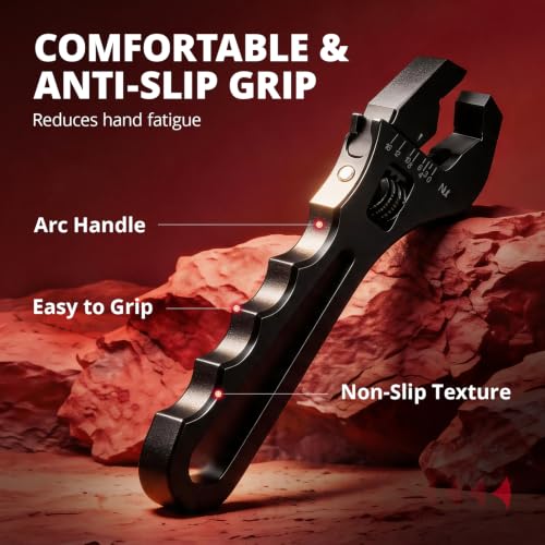 EVIL ENERGY AN Fittings Wrench 3AN-16AN with 4" Magnetic Vise Jaw Pad - color: Black